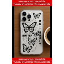CoverMarkt Tecno Spark 10C Kılıf Premium Şeffaf Silikon Darbe Emici ButterFly Desenli Trendia