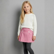 Bym Style Kız Çocuk Etek Ekoseli Şort Etek 4-14 Yaş