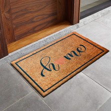 VibeHome "home" Yazılı 65X45 Kapı Önü Kilimi - Yıkanabilir Dış Paspas Halı - Su Emici