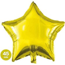 Balonevi Folyo Balon Gold Düz Yıldız 45 cm