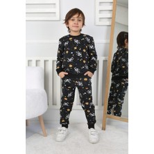 Isobel-Ideal Sepet-Yeni Sezon Uzay Astronot Desenli Cepli Erkek Pijama Takımı