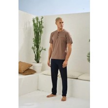 Kocabey  2090 Erkek Midi Yaka Pijama Takım