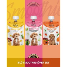Reflex Plus Smoothie Kuzu Eti - Ananas & Hindi - Ördek - Elma & Kuzu Etli - Papaya Köpek Ödül Maması Seti 3X85 gr