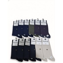 Aytuğ; Bambu Yazlık Erkek Soket Çorabı; Dikişsiz; 41-45 Numara; Asorti 12'li Kutu