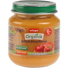 Milupa Organik Şeftali Elma (Kavanoz Maması) 125 G