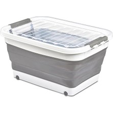 Bee Home Tekerlekli Katlanır Saklama Kabı 45 Lt