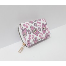 Renkli Çiçekler Çocuk Cüzdan 11X8X4 cm Desenli Çocuk Cüzdanı