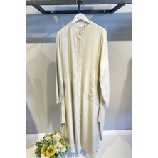 Beys Design 24SS74070 Beys Desıgn Keten Uzun Gömlek