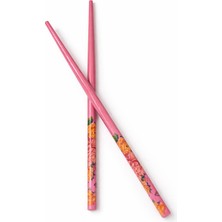 Vipfoni Çiçek Desenli Ahşap Topuz Çubuğu Kalem Toka 2 Adet