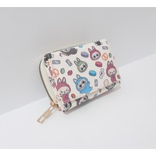Renkli Çiçekler Çocuk Cüzdan 11X8X4 cm Desenli Çocuk Cüzdanı
