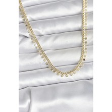 Butik Pirinç Gold Renk Sıralı Yıldız Kadın Kolye