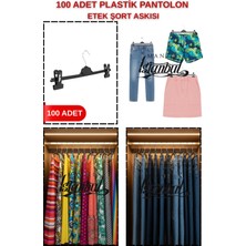 Manken İstanbul 100 Adet Ekonomik Pantolon Askısı - Şort Askısı - Etek Askısı - Elbise Askısı –yüksek Dayanıklılık