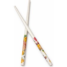 Vipfoni Çiçek Desenli Ahşap Topuz Çubuğu Kalem Toka 2 Adet