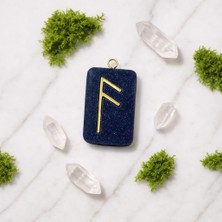 Scultore Ansuz  Rune Kolye  – Bilgelik, İlhanEnerji Amulets I El Yapımı Reçine Kolye Ucu