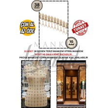 Manken İstanbul Çok Al Az Öde - 10 Adet - 38 Beden - Vitrin Mankeni - Iğne Batan Terzi Mankeni - Cansız Manken