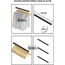 Manken İstanbul 3 Adet Duvara Monte Eğimli 40 cm Askılık Seti - Ev ve Işyerinizde Pratik Askılık