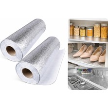 TBY Shop 3 Metre Çok Amaçlı Örtü Raf Örtüsü Dolap Örtüsü Çekmece Örtüsü Metalize Örtü Büyük Boy 45X300 cm