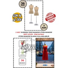 Manken İstanbul Çok Al Az Öde - 2 Adet - 36 Beden - Vitrin Mankeni - Terzi Mankeni - Cansız Manken ( Iğne Batmaz )