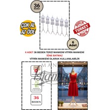 Manken İstanbul Çok Al Az Öde - 6 Adet - 36 Beden - Vitrin Mankeni - Terzi Mankeni - Cansız Manken ( Iğne Batmaz )