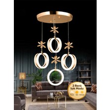 Aurea Model 4’lü Gold 3 Renk Modu Ledli Kristal Taşlı