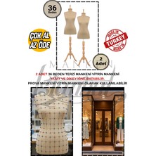 Manken İstanbul Çok Al Az Öde - 2 Adet - 36 Beden - Vitrin Mankeni - Iğne Batan Terzi Mankeni - Cansız Manken