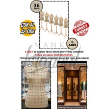 Manken İstanbul Çok Al Az Öde - 6 Adet - 36 Beden - Vitrin Mankeni - Iğne Batan Terzi Mankeni - Cansız Manken