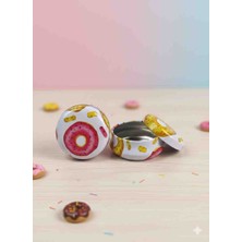 Donat Resimli Mini Teneke Kutu