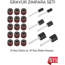 Esranın Dünyası Bfs 51'li Mini Zımpara Gravür Seti Dremel Ucu: Profesyonel Taşlama, Parlatma ve Şekillendirme Al