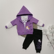 Mor Hırkalı Kapüşonlu Takım 12 Ay