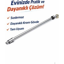 Primeaks Krom Klozet Içi Su Taharet Çubuğu 37 cm – Dayanıklı Metal Gövde