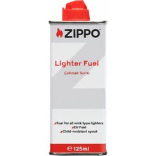 Zippo Çakmak Benzini 125 ml Kilitli Kapaklı Metal Şişe
