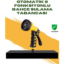 Zero Land Techmrt Bahçe Sulama Tabancası Hortum Ucu 8 Fonksiyonlu Ayarlanabilir
