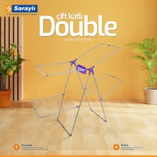 Özbience Çift Katlı Kalın Çamaşır Kurutmalık ve Askısı, Dayanıklı ve Pratik Kullanım