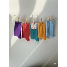 Carnaval Socks 5’li Pastel Renkli Çorap Moda Kutusu – Unisex Premium Çorap Seti