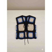 Linas Collection El Yapımı Motifli Çocuk Yelek 8-10 Yaş