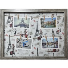 Atatuğ Hediyelik Kişiye Özel 4 Fotoğraflı Ipli ve Mandallı Dekoratif Ahşap Çerçeve (37X47 Cm) - Yüksek Kalite Baskı Hediyelik