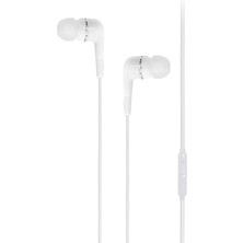 Mojue WE01 Kumandalı ve Mikrofonlu Kulakiçi Kulaklık-Beyaz