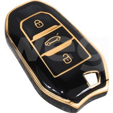 Wegna Mtxdpn Kontak Anahtar Kumanda Koruyucu Kilif Tpu Silikon Siyah Citroen C5 Aircross-C3-C4-C-Elysee