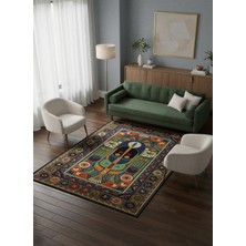 Rose'n Home Arte HD034 Soyut ve Klasik Desenli Dekoratif Şönil Salon Oturma Odası Mutfak Halısı