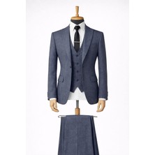 Classics Men Erkek Italyan Kesim Slim Fit Yelekli Takım Elbise