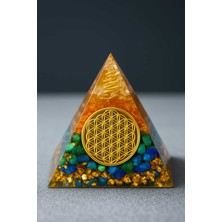 Enerji Dengeleyici Orgonit Piramit, 7 Çakra ve Yaşam Çiçeği Taşıyla Şifa