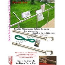 Özbience Alüminyum Balkon Çamaşır Kurutmalık Askısı Kare Kızaklı