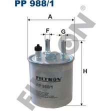 Filtron Mtxdpn Yakit Filtresi Renault Kangoo / Grand Kangoo 1.5 Dci 08-, Laguna Iii 3.0 Dci 08-15, Twingo Ii 1.5 Dci 07-