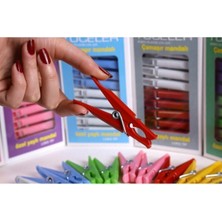 Özbience Pratik Çamaşır Mandalı 24'lü Set, Dayanıklı ve Güçlü Mandal Paket