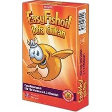 SanalAMCA Store Easyvit Easyfishoil Beta Glukan Karışık Meyve Aromalı 30 Adet Çiğnenebilir Jel