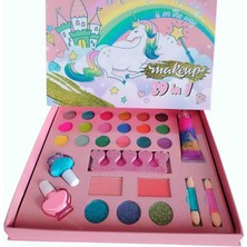 Unicorn 29'lu Çocuk Makyaj Seti – Renkli Parıltılı ve Güvenli Oyun Makyajı