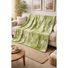 Saçlı Battaniye  Fıstık Yeşili  150X200  Soft  Modern  Termal