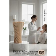 Brf Bfs Steril Ahşap Abeslang Dil Çubuğu - 100 Adet | Profesyonel Klinik Tip, Pürüzsüz Dokulu  Day