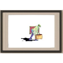 Karikatural Majid Maghsoodi 29X21CM Orijinal Karikatür Tablo