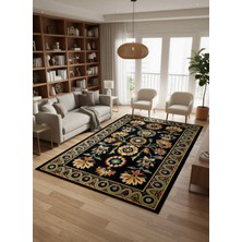 Rose'n Home Arte HD037 Klasik Çiçek Desenli Renkli Dekoratif Şönil Salon Oturma Odası Mutfak Halısı